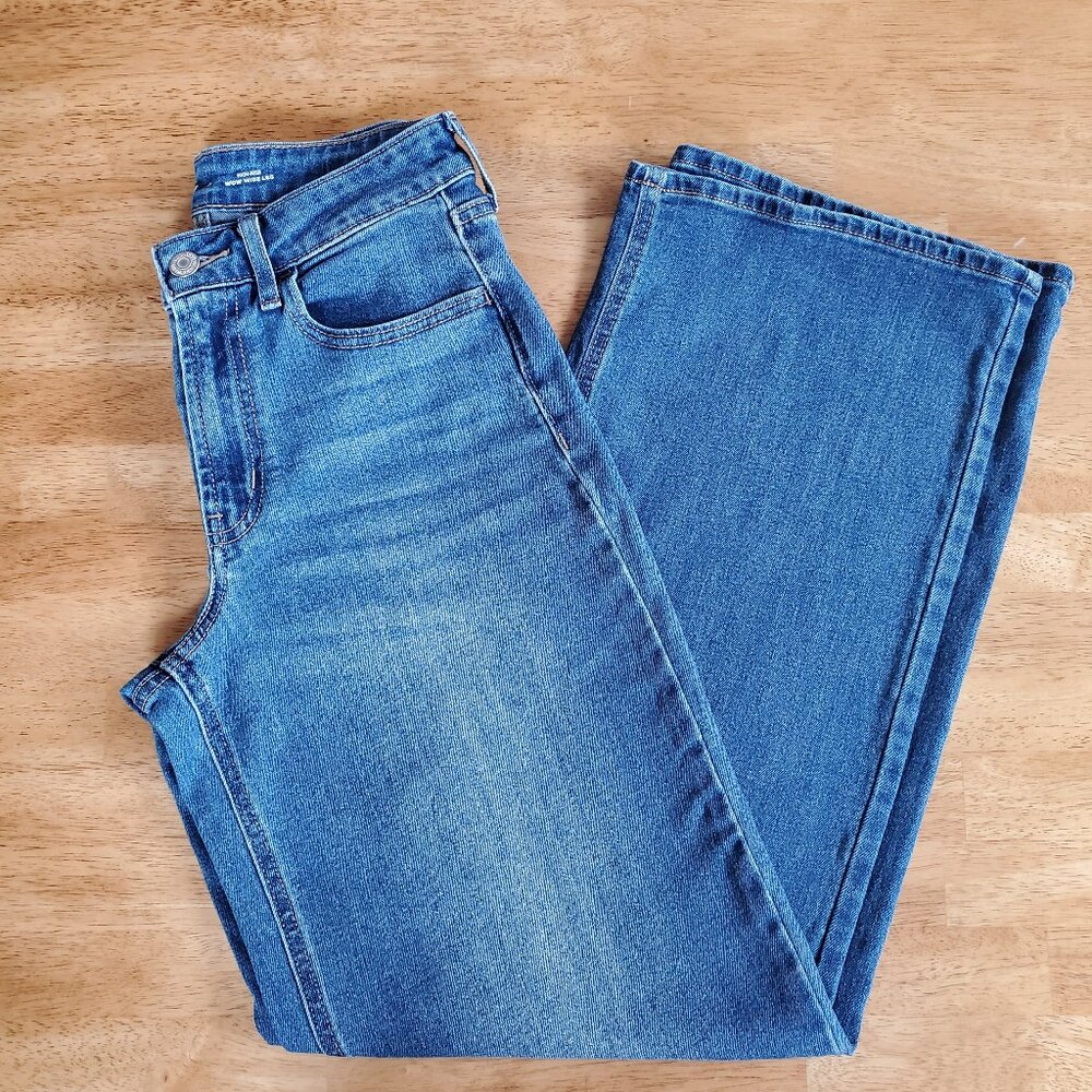 Old Navy High Rise WOW Wide Leg Jeans Size 0 Y2K Denim Stretch Normcore